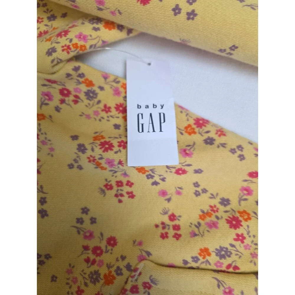 Baby Gap Size 5 Yellow Floral Zip Hoodie Bright Spring Jacket NWT
